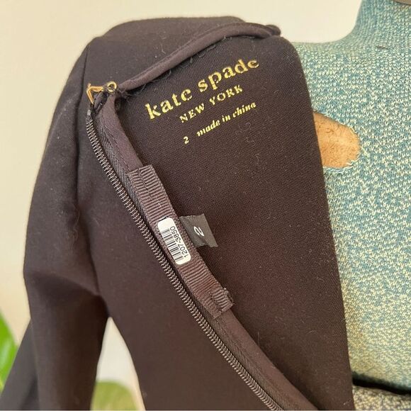 Classic Kate Spade Fit and Flare Colorblock Dress - Size 2 blue black classic‎ - Picture 4 of 8